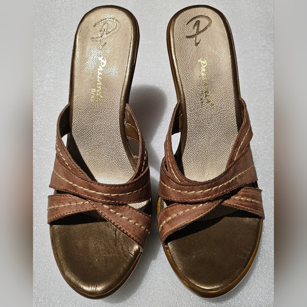 Passarela Womens Shoes Size 10 Faux Wood Wedges Brazil